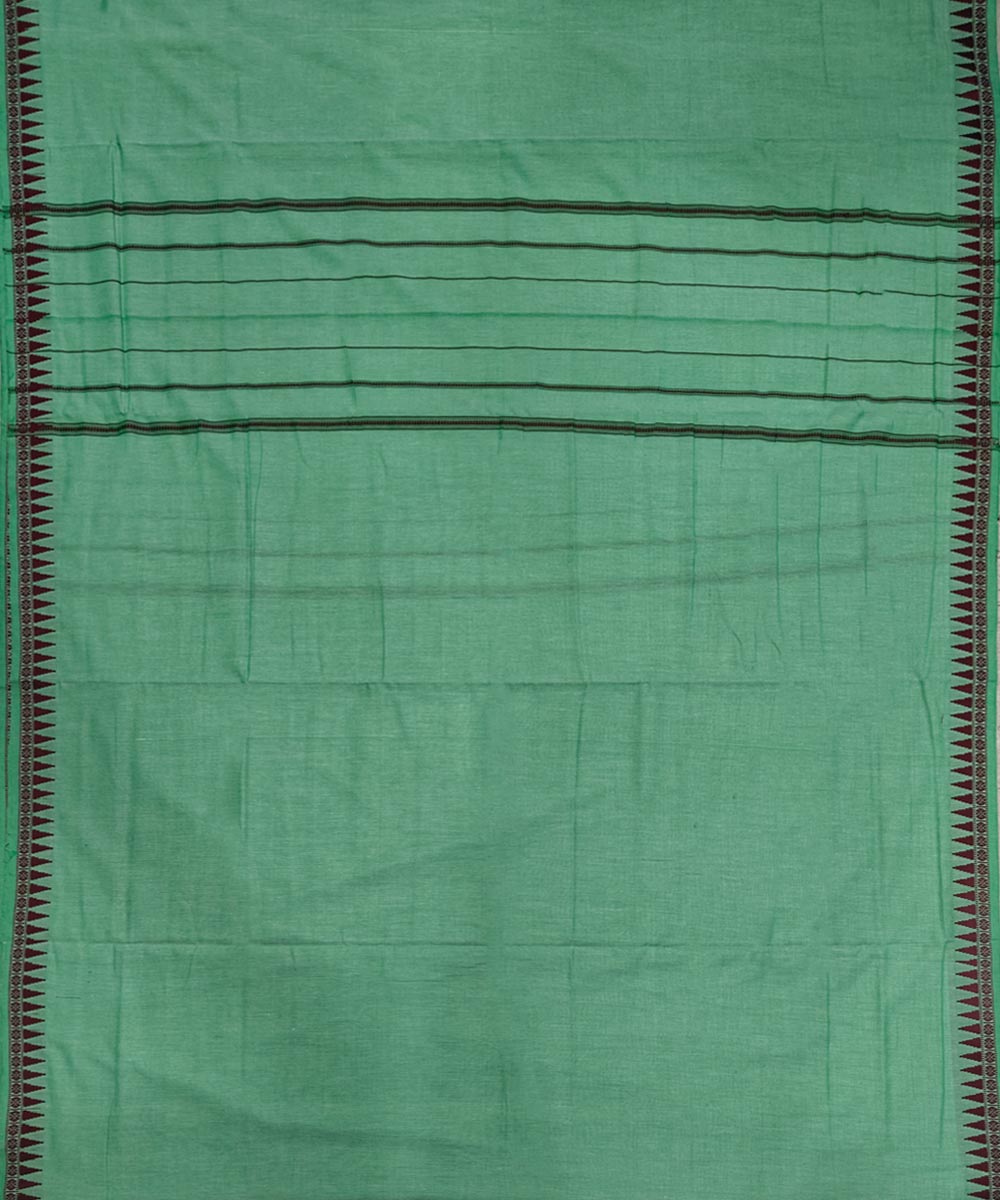 Dark green black handwoven cotton sambalpuri dhoti