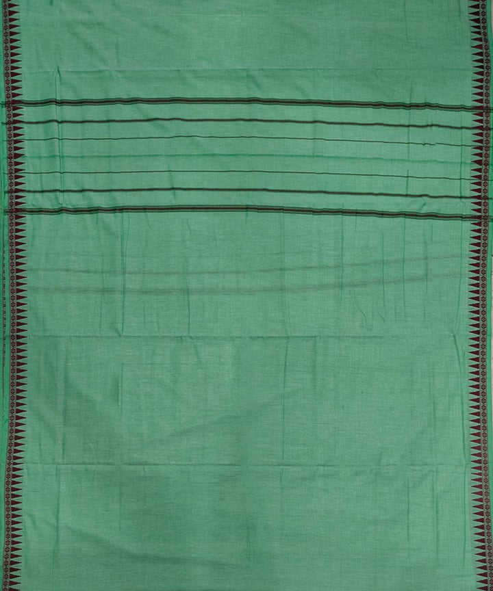 Dark green black handwoven cotton sambalpuri dhoti