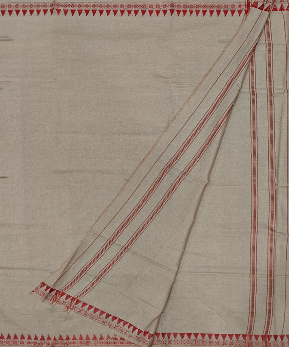 Beigebeige handwoven cotton sambalpuri dhoti