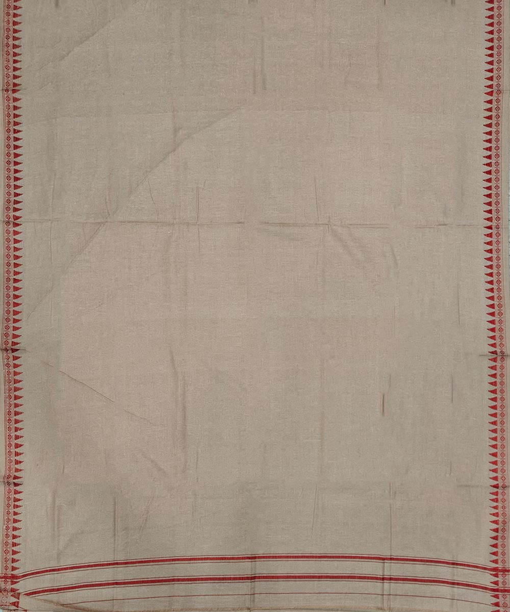 Beigebeige handwoven cotton sambalpuri dhoti