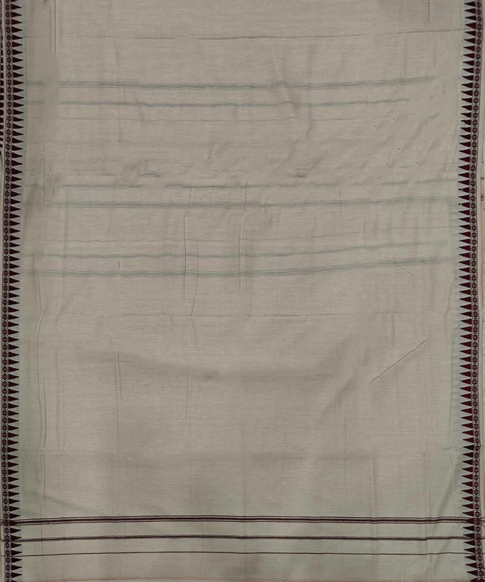 Beige beige handwoven cotton sambalpuri dhoti