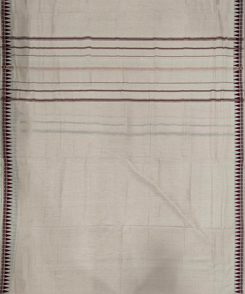 Beige beige handwoven cotton sambalpuri dhoti