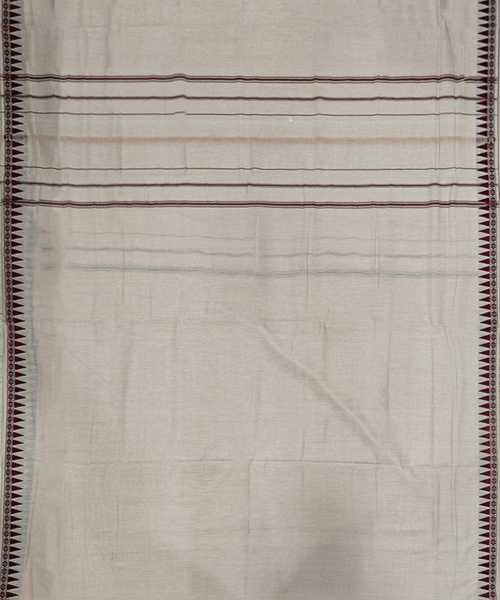Beige beige handwoven cotton sambalpuri dhoti