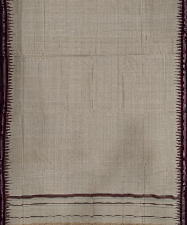 Beige coffee handwoven sambalpuri cotton dhoti