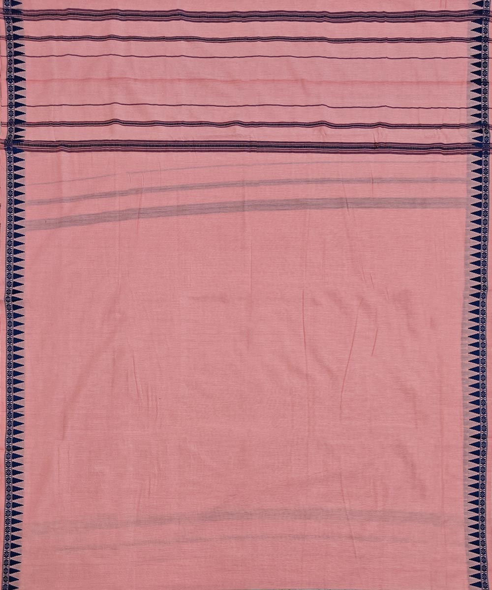Pink blue handloom cotton sambalpuridhoti