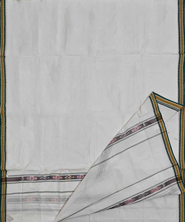 White mustard handloom cotton sambalpuri dhoti