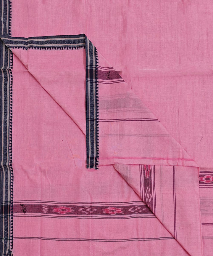 Pink black handloom cotton sambalpuri dhoti