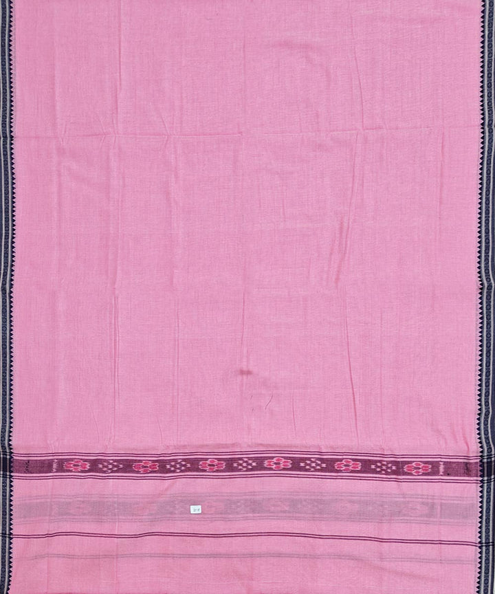 Pink black handloom cotton sambalpuri dhoti
