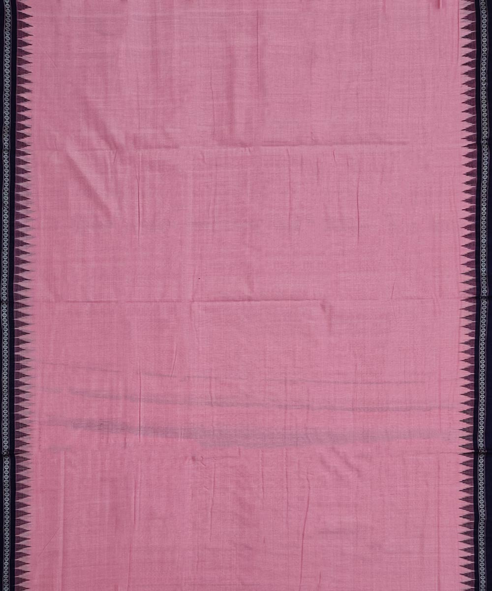 Pink blue handloom cotton sambalpuri dhoti