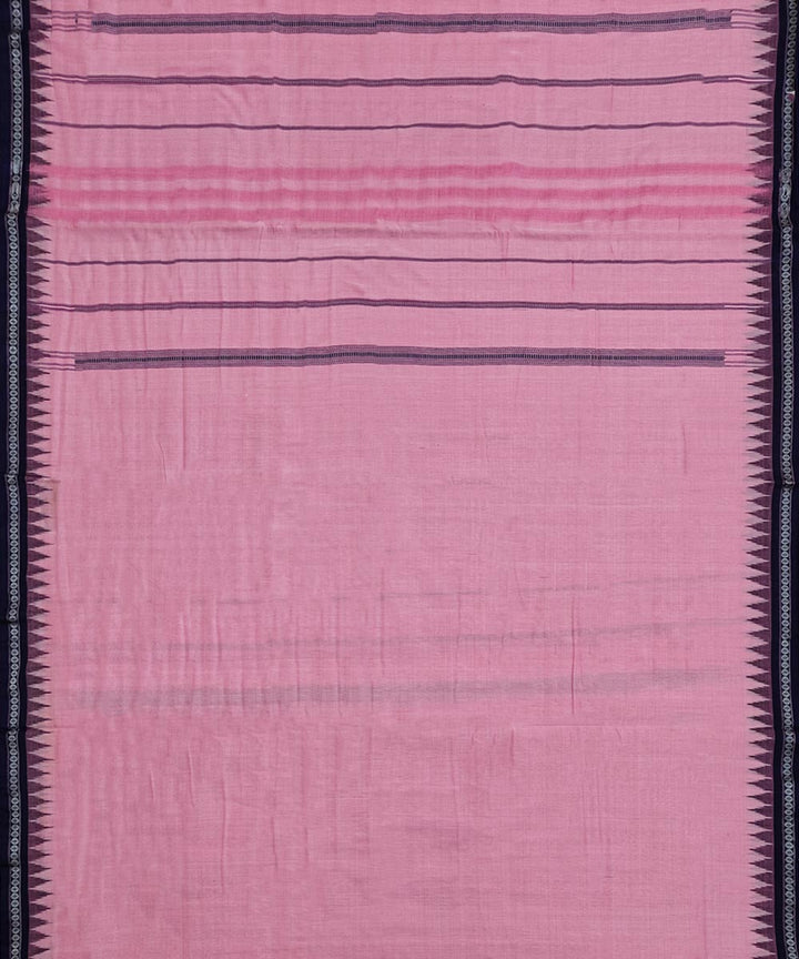 Pink blue handloom cotton sambalpuri dhoti