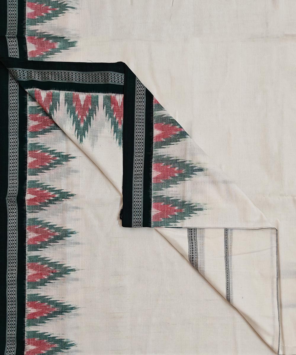 White green handloom cotton sambalpuri dhoti
