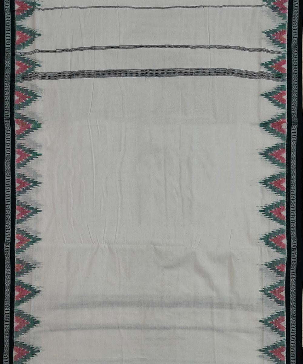White green handloom cotton sambalpuri dhoti