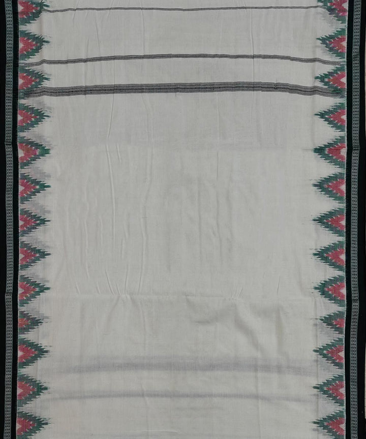 White green handloom cotton sambalpuri dhoti