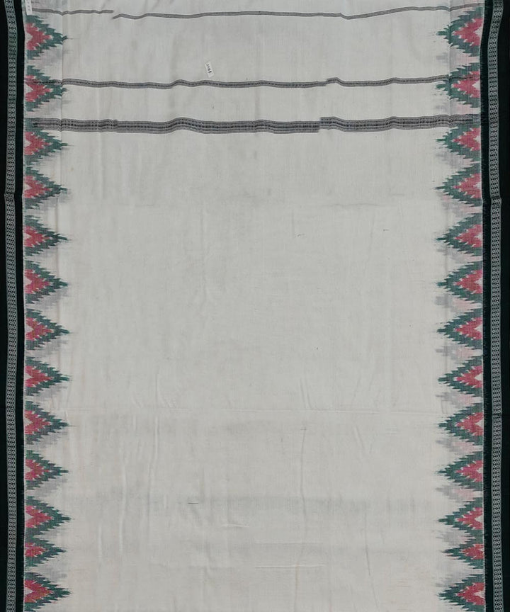 White green handloom cotton sambalpuri dhoti