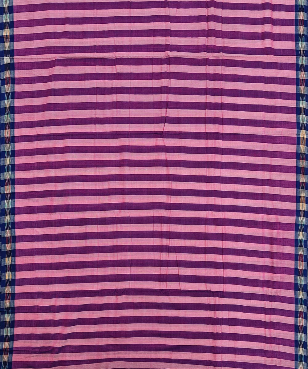 Purple Blue Handwoven Cotton Sambalpuri Dhoti