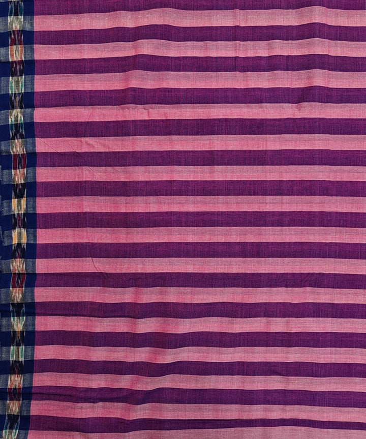 Purple Blue Handwoven Cotton Sambalpuri Dhoti