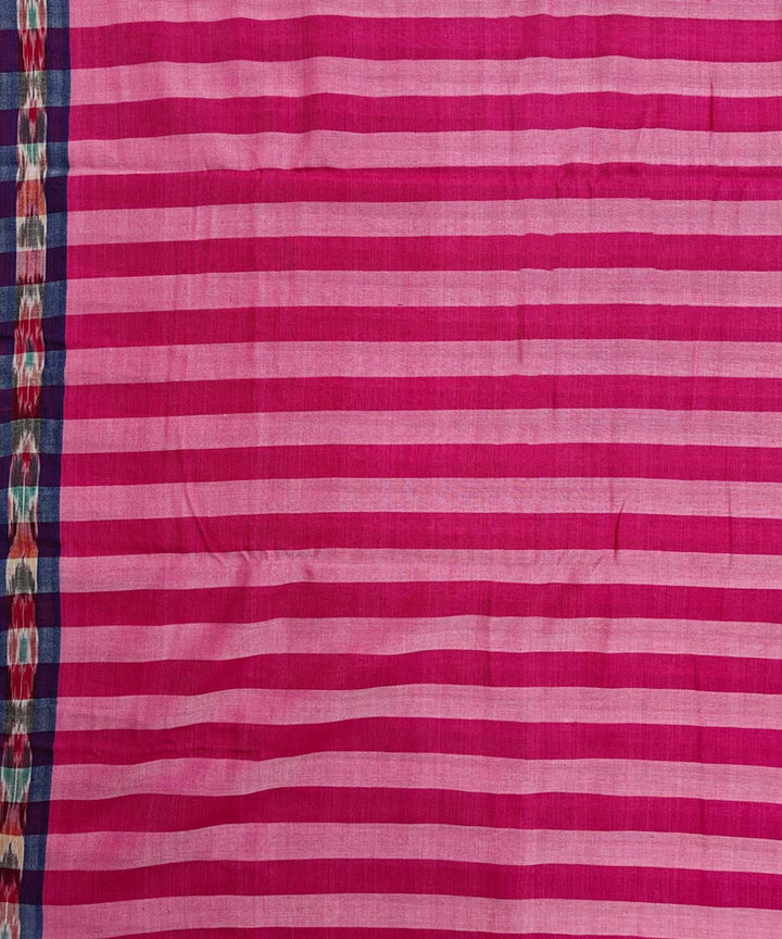 Pink Blue Handwoven Cotton Sambalpuri Dhoti