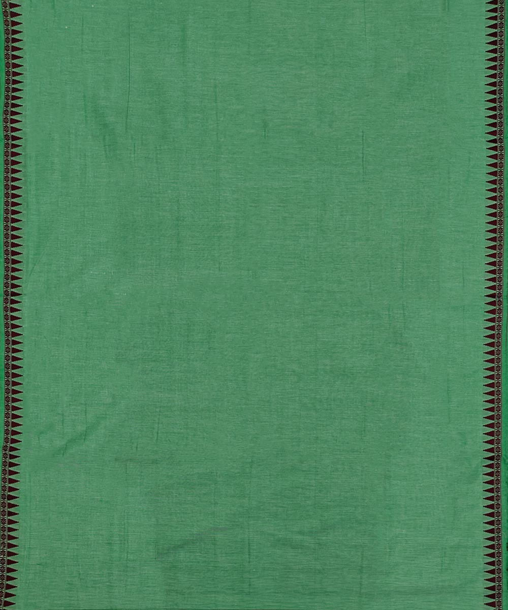 Light Green Red Handwoven Cotton Sambalpuri Dhoti
