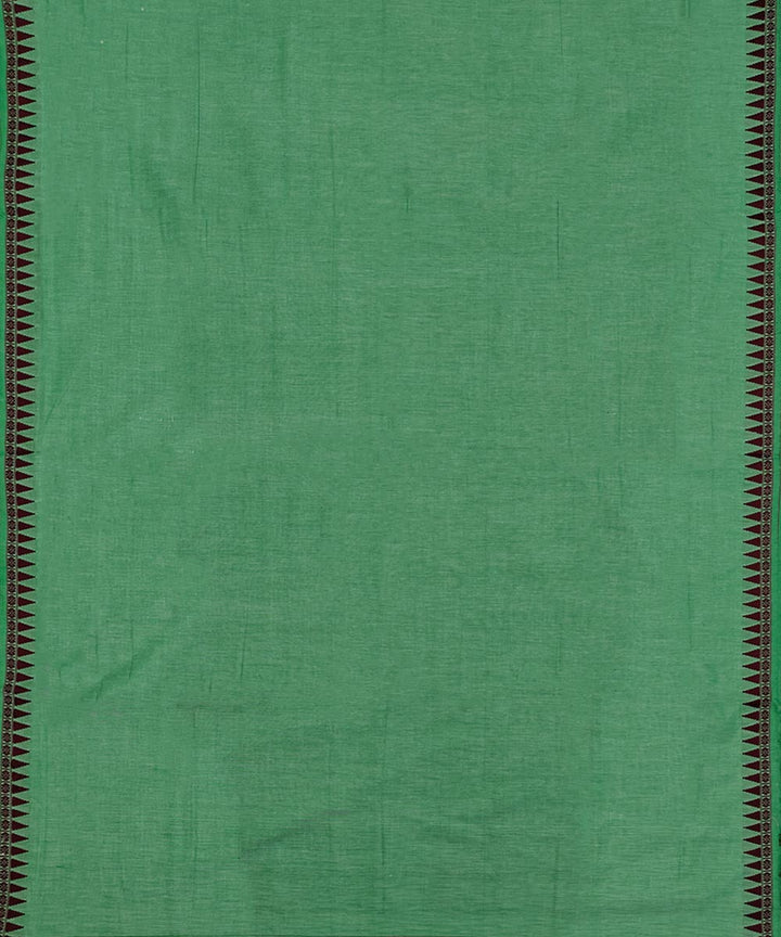 Light Green Red Handwoven Cotton Sambalpuri Dhoti