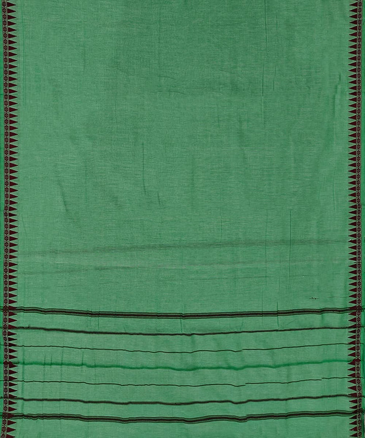 Light Green Red Handwoven Cotton Sambalpuri Dhoti