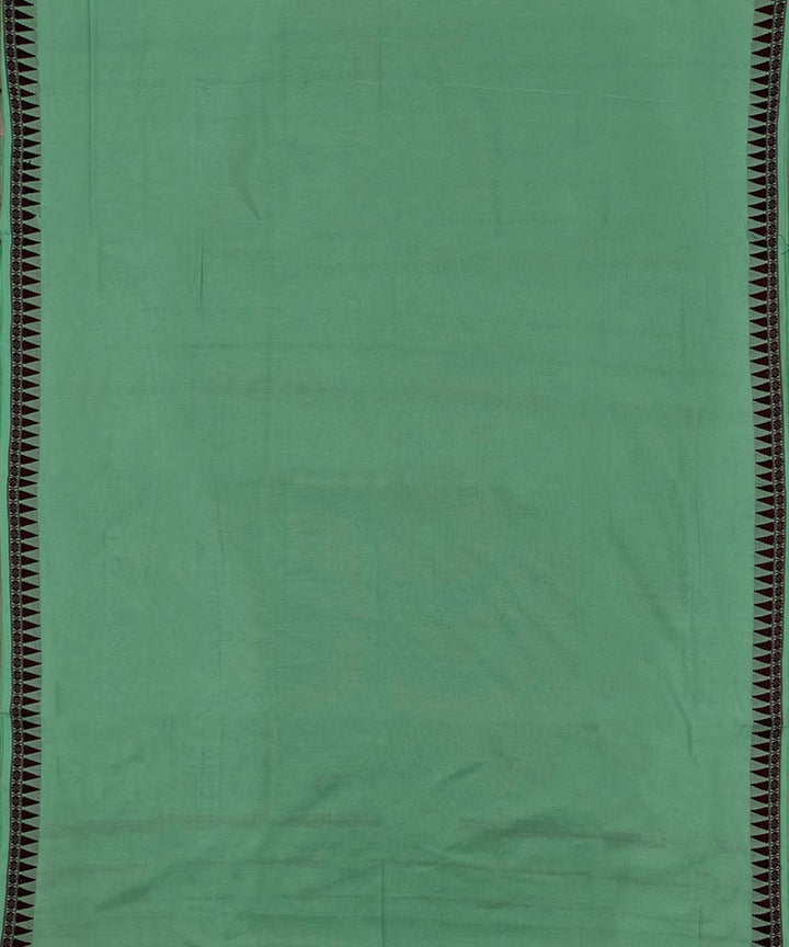 Light Green Black Handwoven Cotton Sambalpuri Dhoti