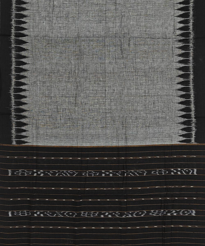 Black grey handwoven cotton nuapatna dress material