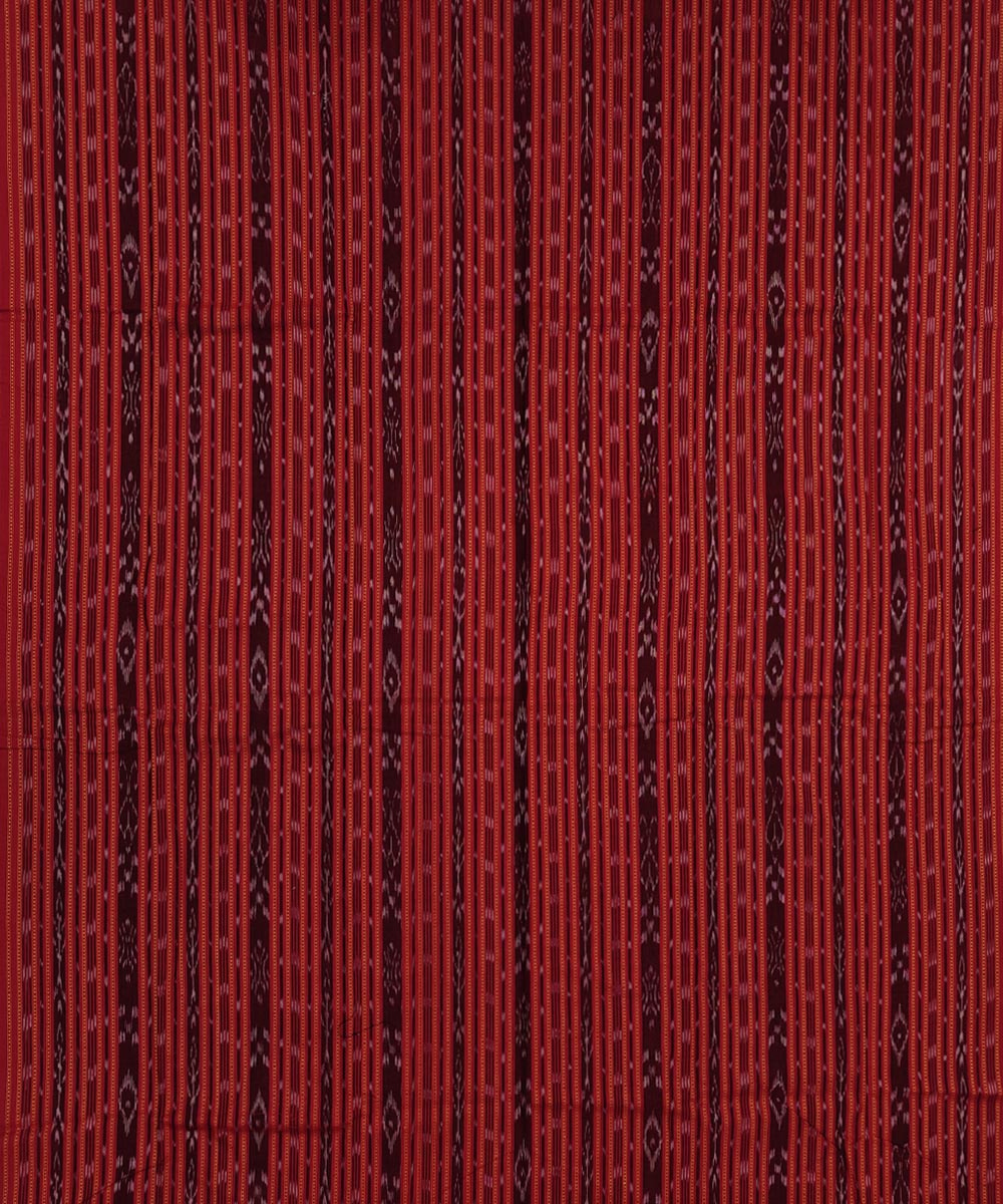 Red pink handwoven cotton nuapatna dress material