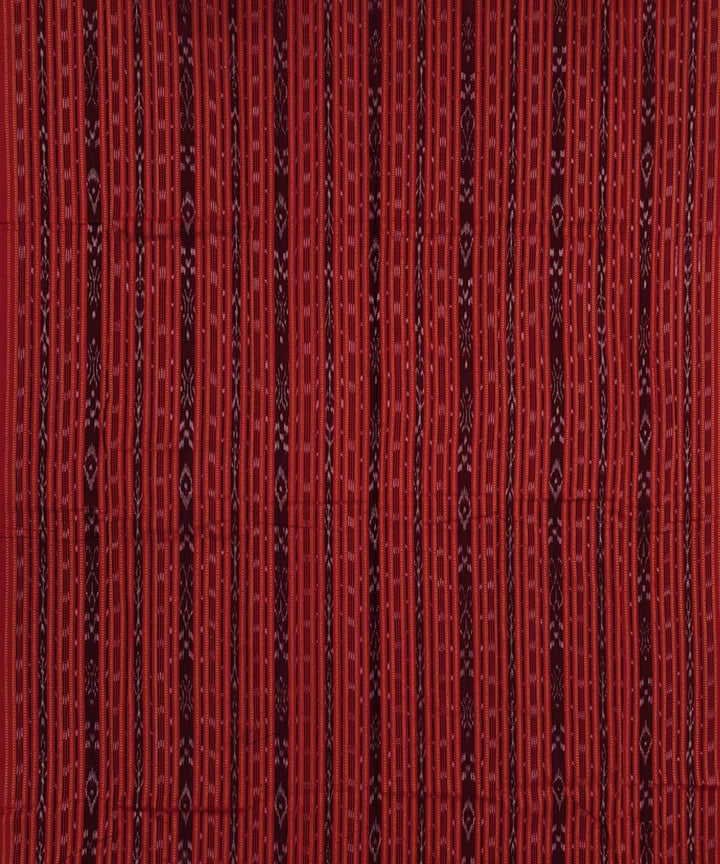 Red pink handwoven cotton nuapatna dress material