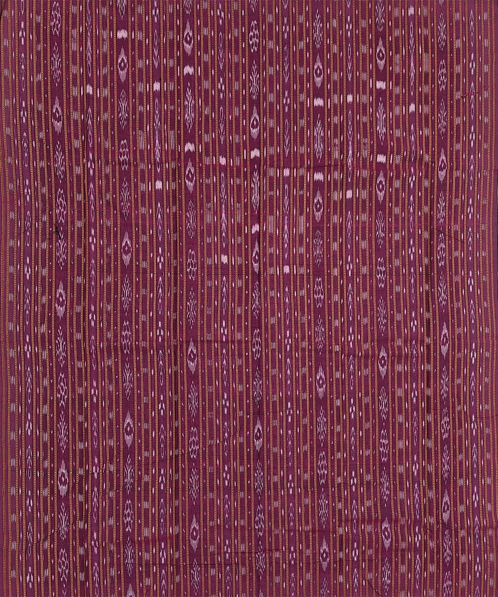 Purple grey handwoven cotton nuapatna dress material