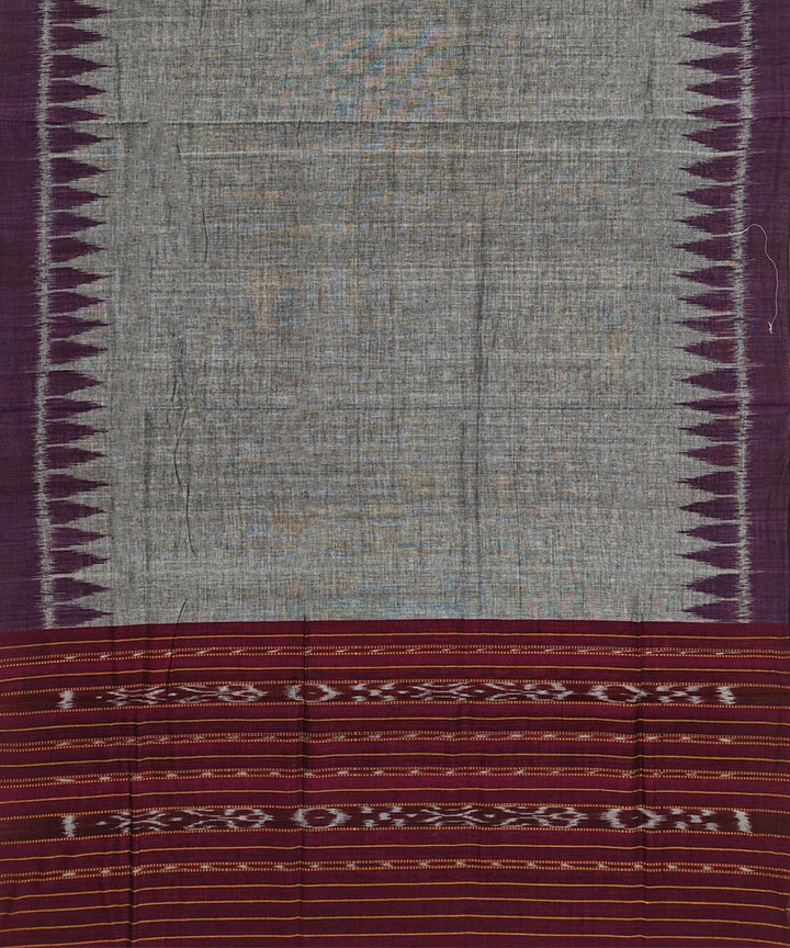 Purple grey handwoven cotton nuapatna dress material