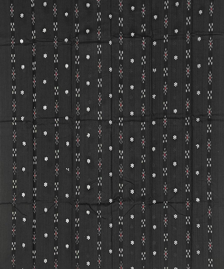 Black olive handwoven cotton nuapatna dress material