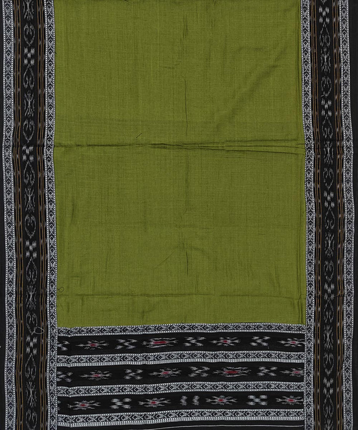 Black olive handwoven cotton nuapatna dress material