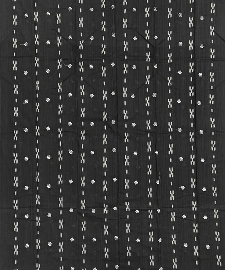 Black red handwoven cotton nuapatna dress material