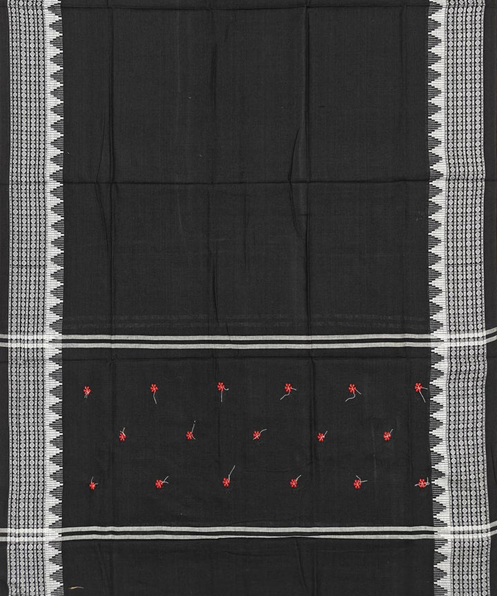 Red black handwoven cotton nuapatna dress material