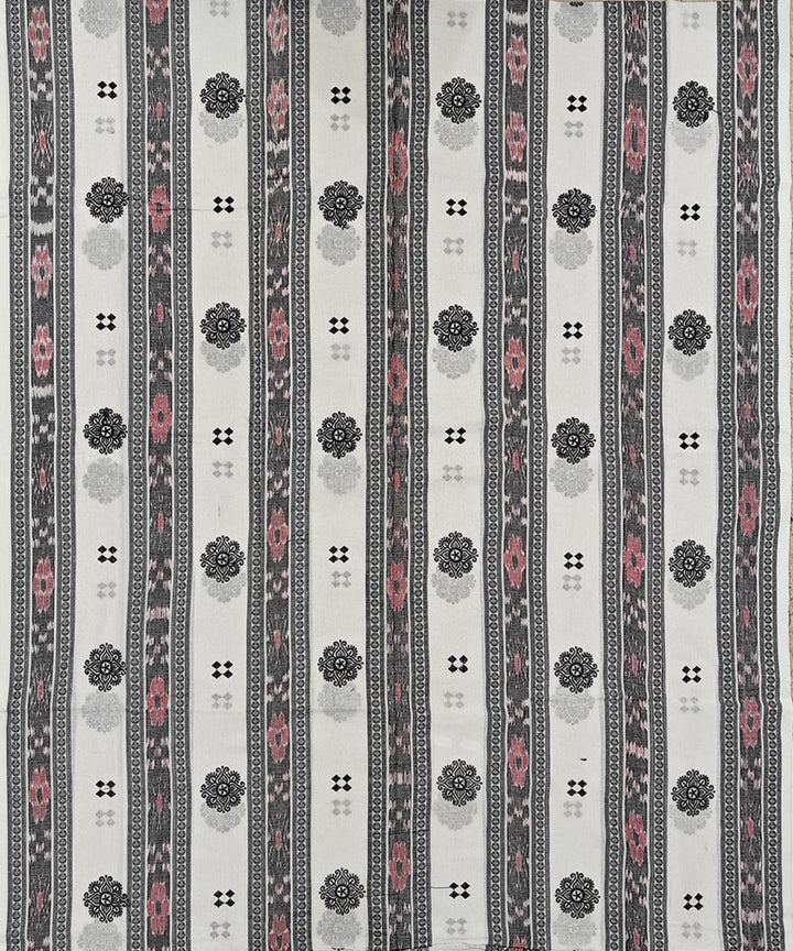 White black handloom cotton nuapatna dress material