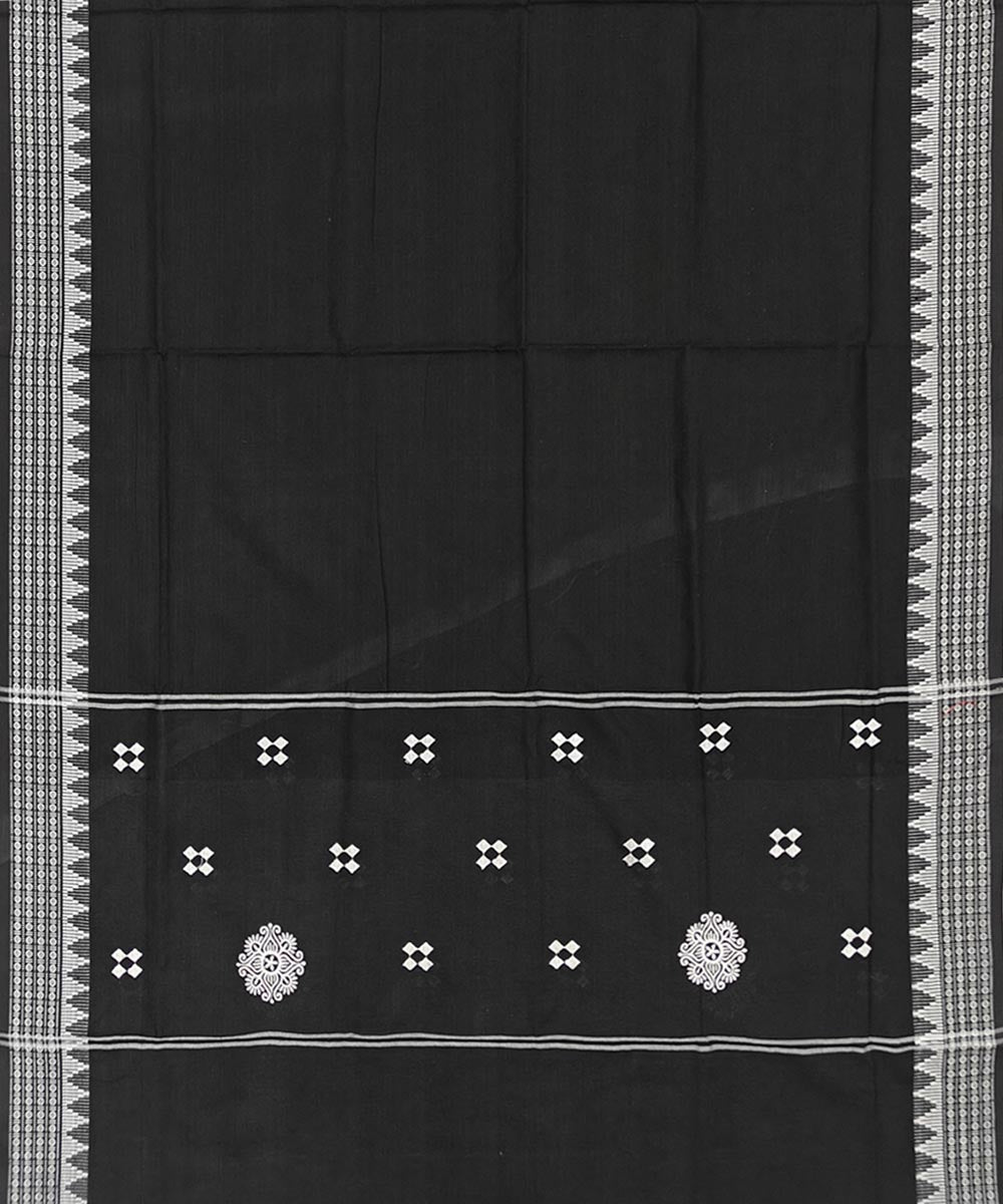 White black handloom cotton nuapatna dress material
