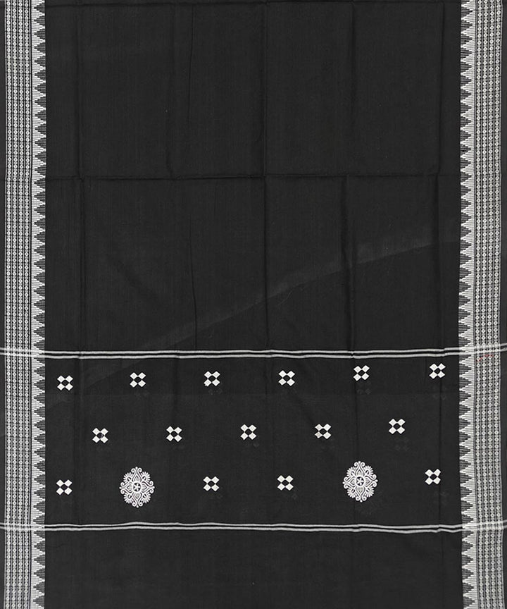 White black handloom cotton nuapatna dress material