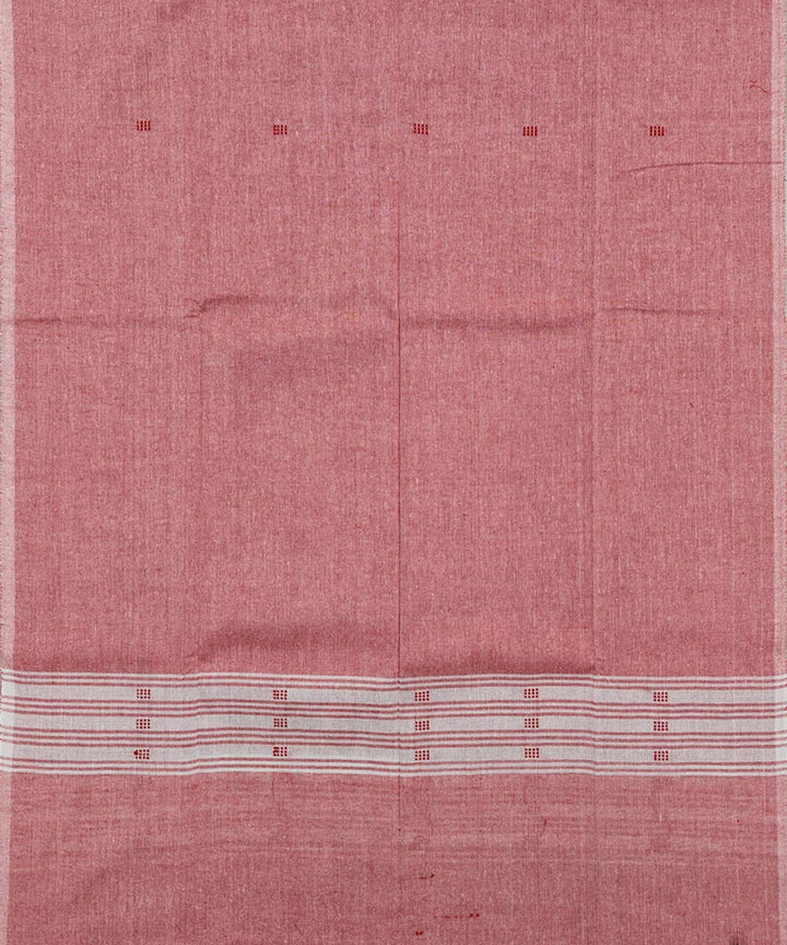 Red peach hand loom sambalpuri cotton dress material