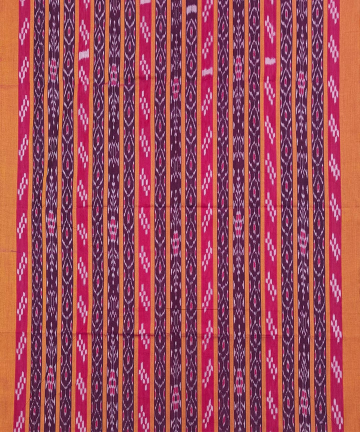 Purple peach handloom cotton sambalpuri dress material