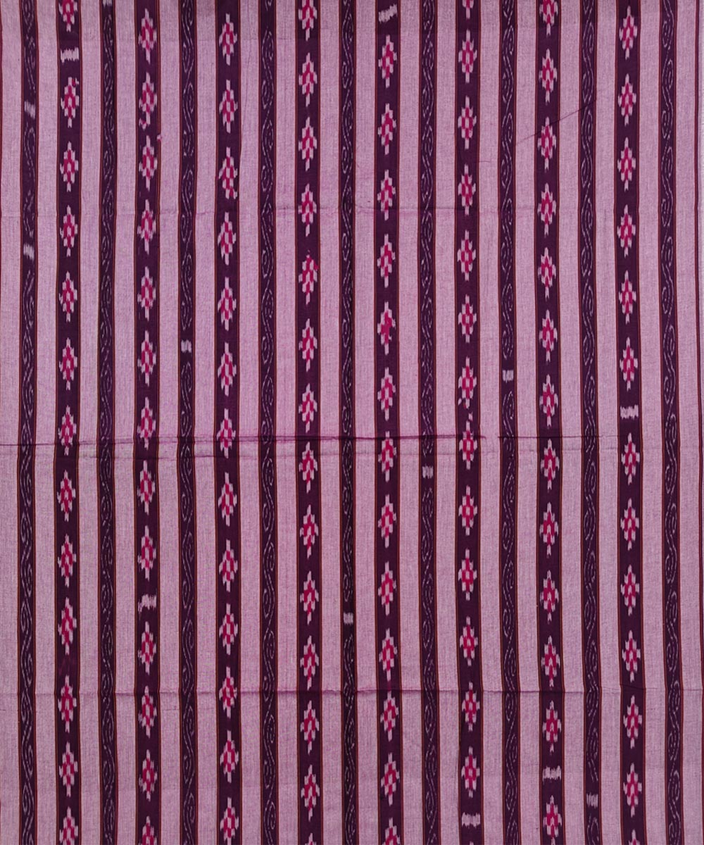 Brown peach handloom cotton sambalpuri dress material