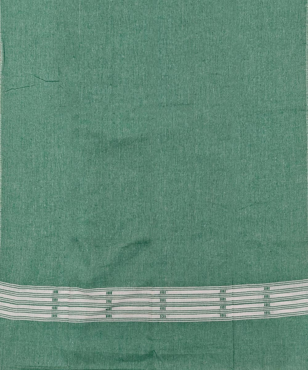 Dark green cyan green handloom cotton sambalpuri dress material
