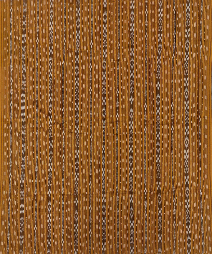 Rust cream handloom cotton sambalpuri dress material