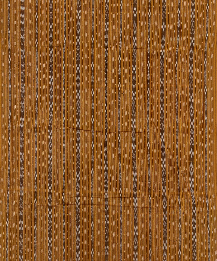 Rust offwhite handloom cotton sambalpuri dress material