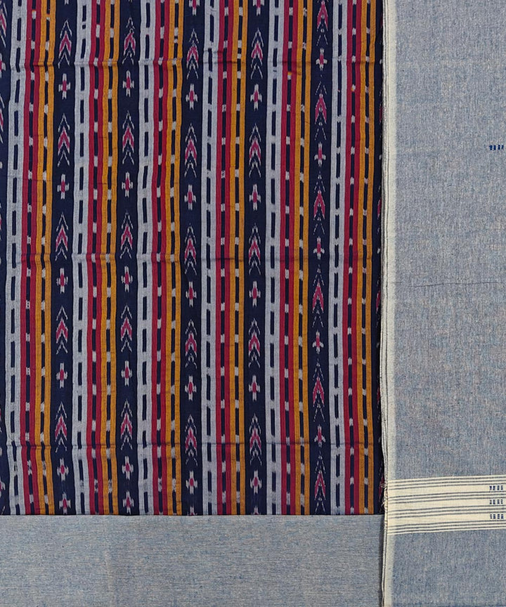Navy blue handloom sambalpuri cotton dress material