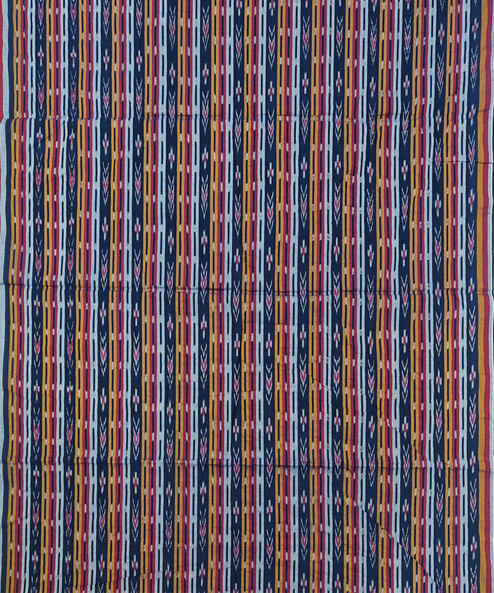 Navy blue handloom sambalpuri cotton dress material
