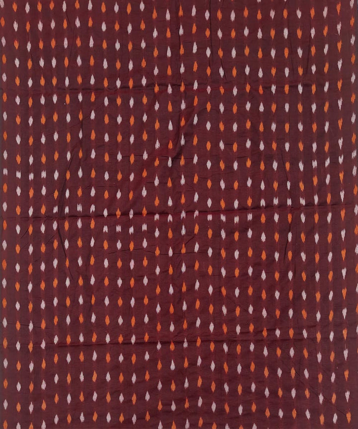 Coffee offwhite handloom cotton sambalpuri dress material