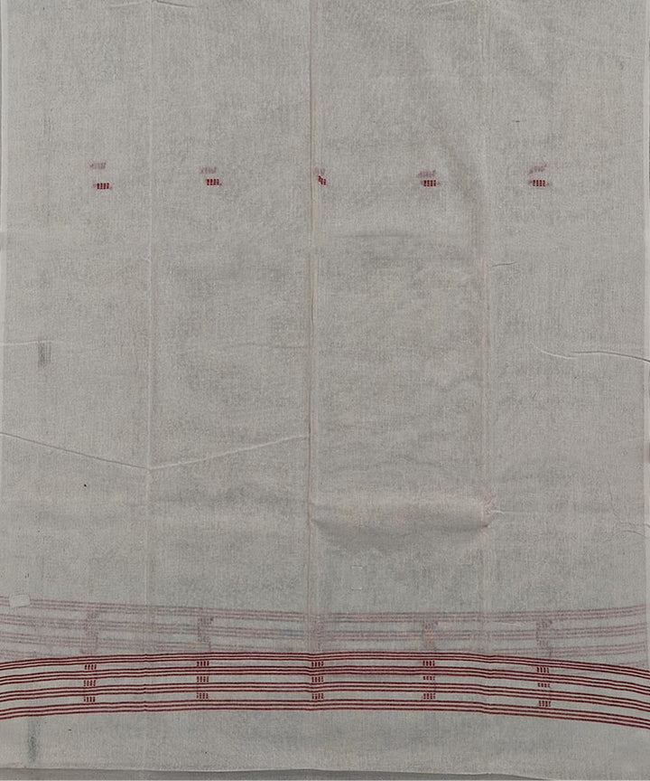 Coffee offwhite handloom cotton sambalpuri dress material