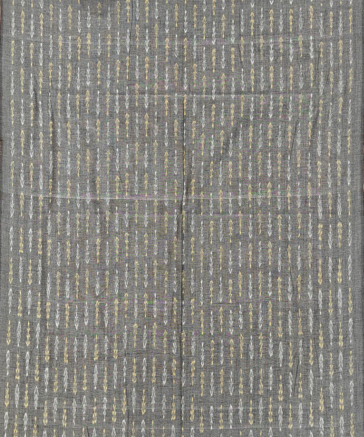 Grey cream handloom cotton sambalpuri dress material