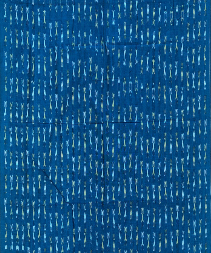 Cyan blue handloom cotton sambalpuri dress material