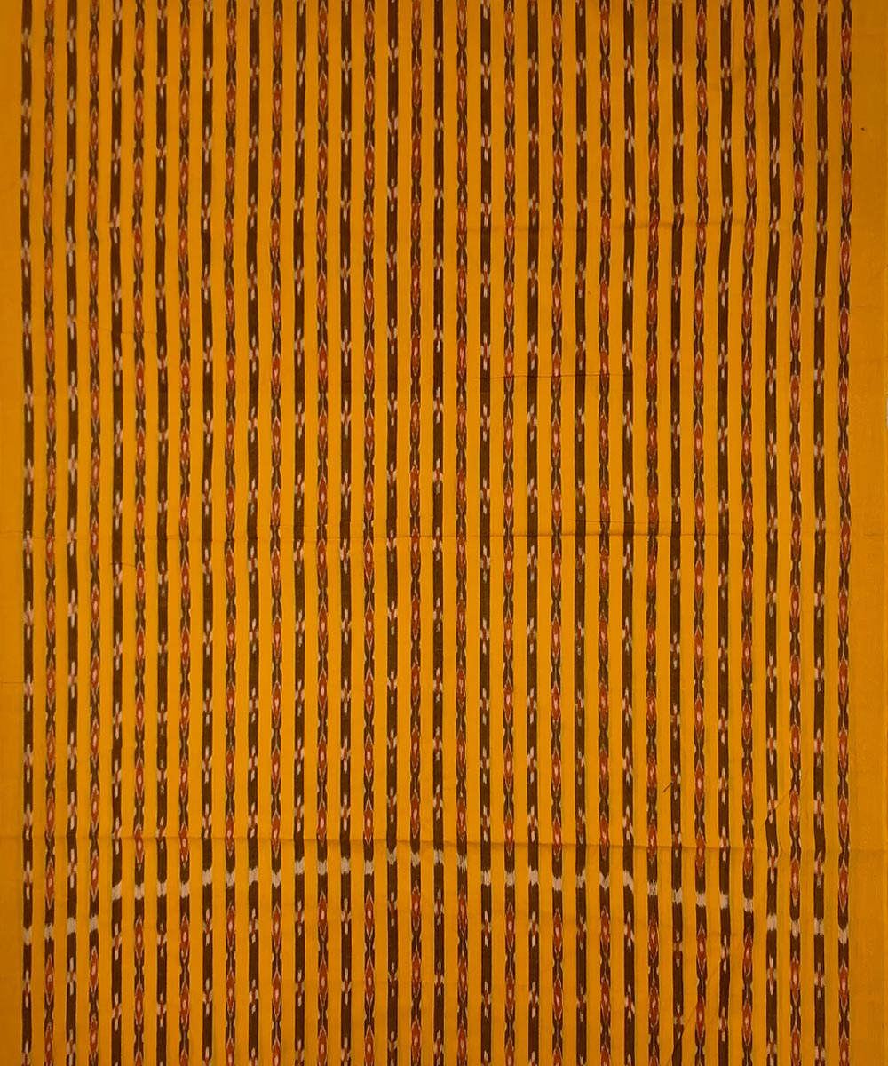 Yellow cream handloom cotton sambalpuri dress material